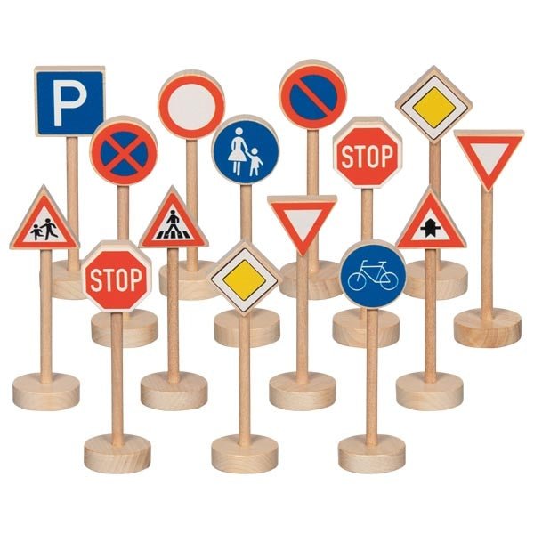 15 Verkehrszeichen aus Holz | Montessori Lernwelten - Der Shop für Montessori Material 15 Verkehrszeichen aus Holz | Montessori Lernwelten - Der Shop für Montessori Material