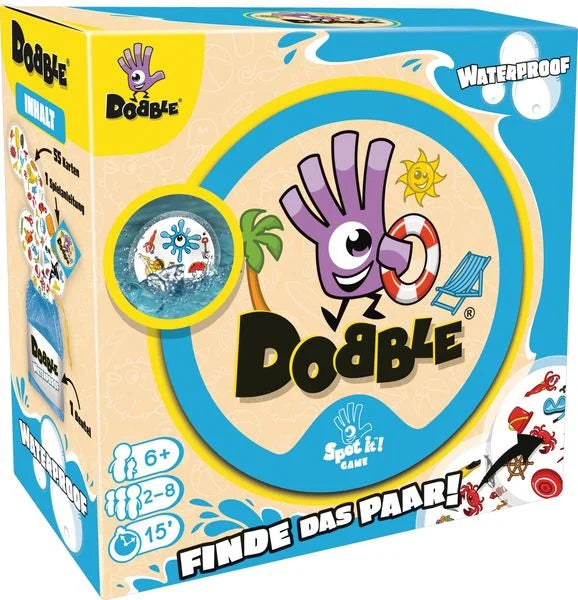 Dobble Waterproof | Kartenspiel | Mitbringspiel | Familienspiel