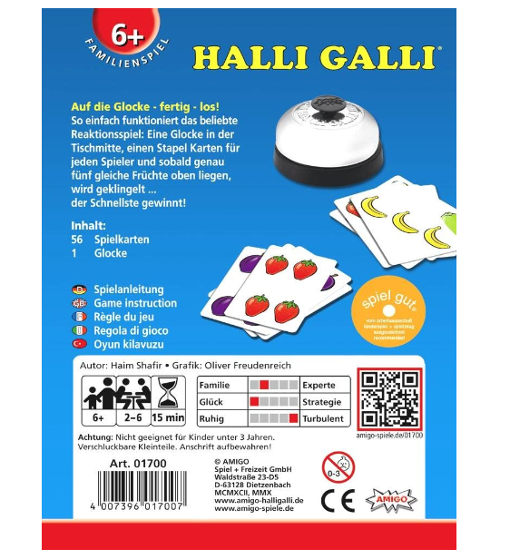 Halli Galli, Kartenspiel | Kinderspiel |Amio Spiele beschreibung