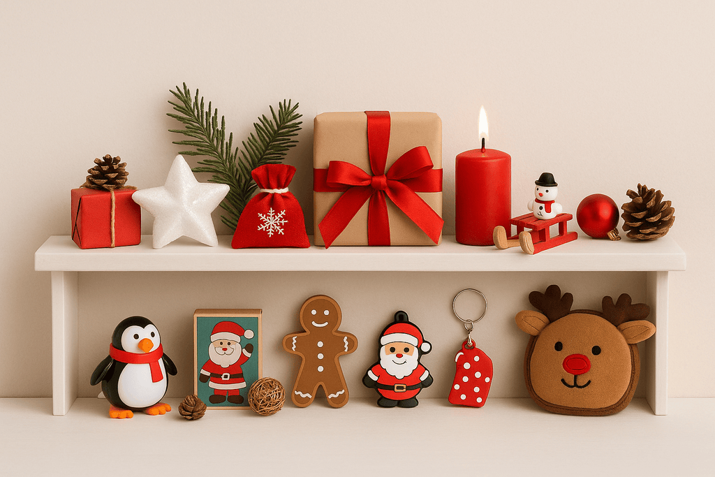 Weihnachtsfreuden & Kleinigkeiten – kleine Weihnachtsgeschenke, Mitbringsel, Adventskalender-Füllungen und festliche Accessoires im Regal