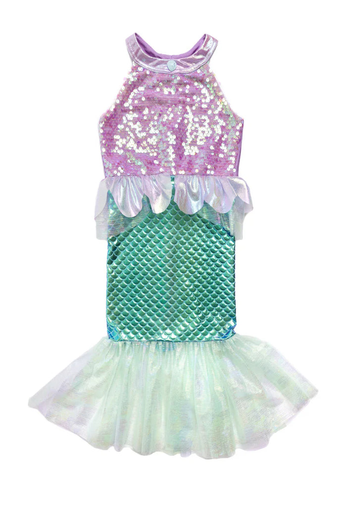 Kinder Meerjungfrauenkleid Misty Mermaid Dress Pailletten 5–6