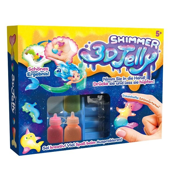 3D Jelly Shimmer Bastelset mit 4 Glitzerfarben für Kinder
