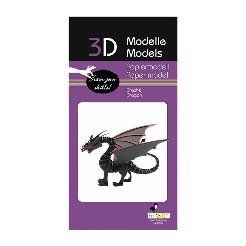 3D Papiermodell - Drache - Fridolin