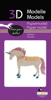 3D Papiermodell - Einhorn - Fridolin