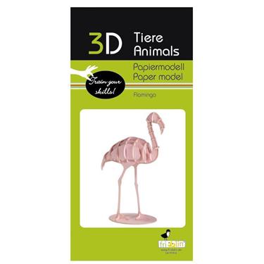 3D Papiermodell - Flamingo - Fridolin