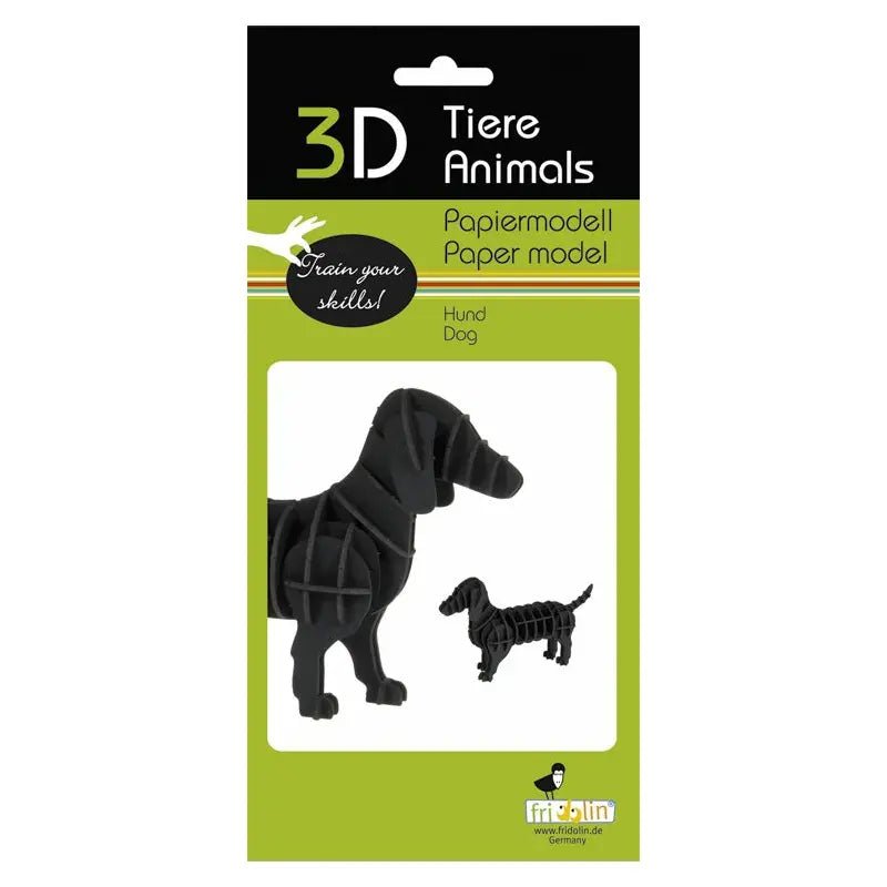 3D Papiermodell - Hund / Dackel - Fridolin