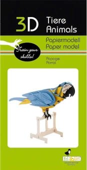 3D Papiermodell - Papagei - Fridolin