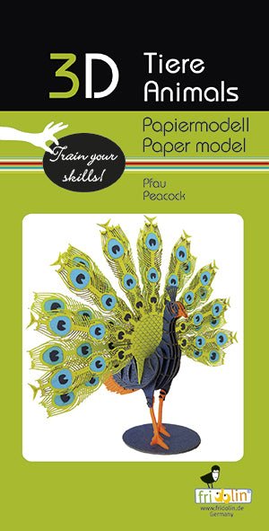 3D Papiermodell - Pfau - Fridolin