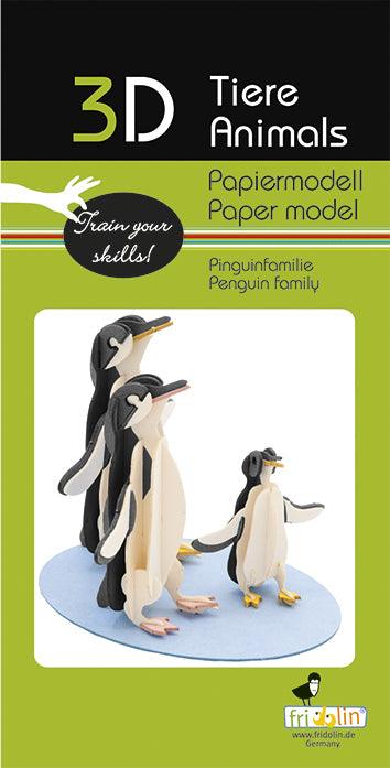 3D Papiermodell - Pinguinfamilie - Fridolin