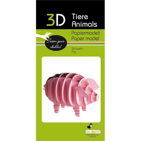 3D Papiermodell - Schwein - Fridolin