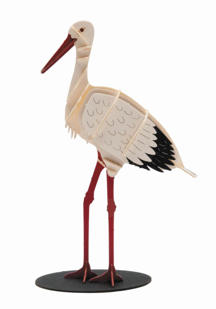 3D Papiermodell - Storch - Fridolin