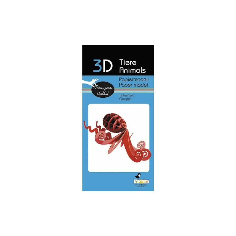 3D Papiermodell - Tintenfisch - Octopus - Fridolin