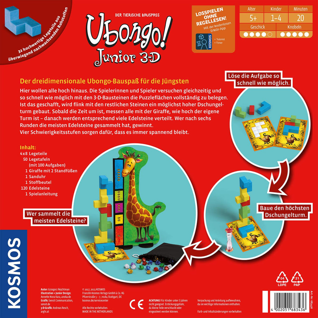 Ubongo Junior 3D , Spiel | Kosmos | Kinderspiele | Bauspaß