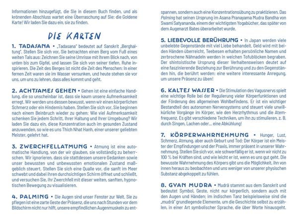 Nahaufnahme einer Karte mit Übungsanleitung
