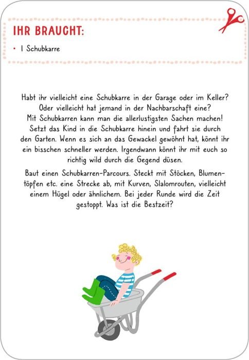 Familienideen Set Karten kreative Freizeitgestaltung Kinder