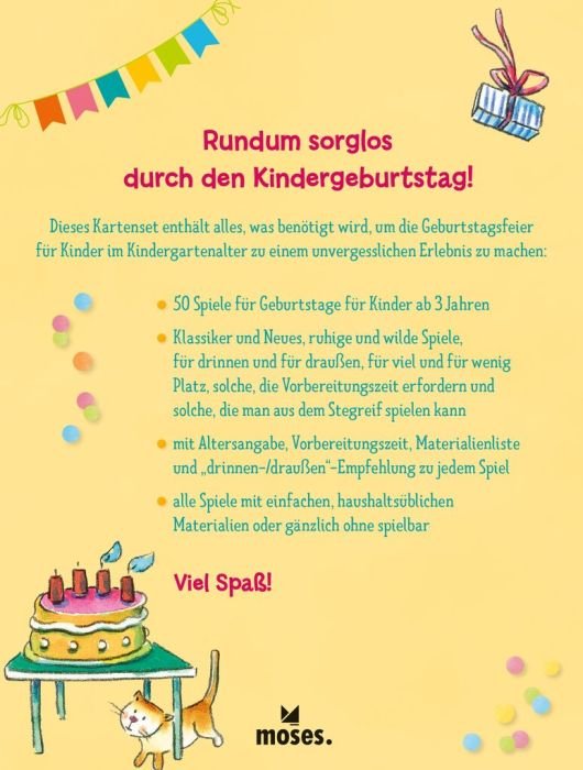 50 Spiele für den Kindergeburtstag im Kindergartenalter - Moses