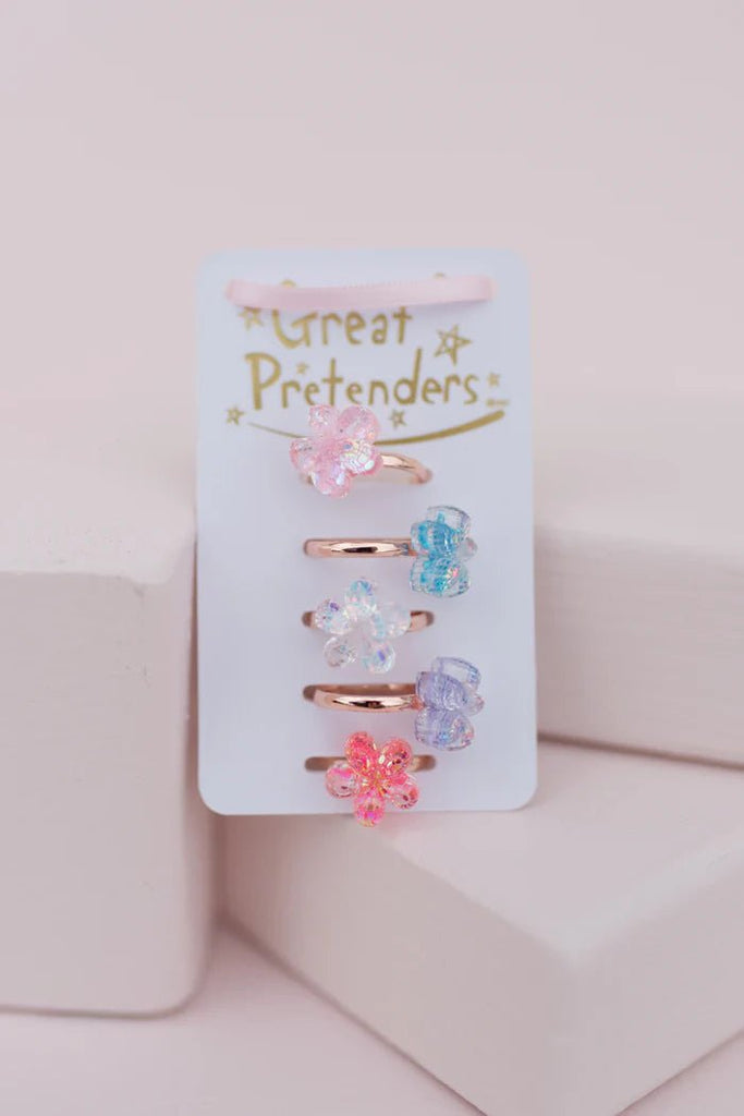 Kinder Schmuck Ringe Blumen Shimmer Boutique Set ab 3 Jahre
