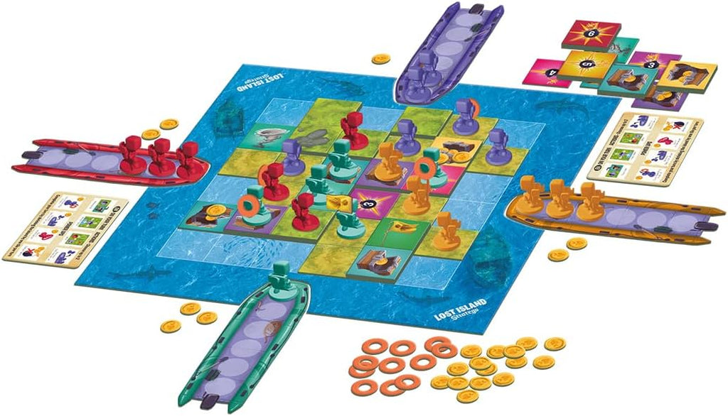 Stratego Lost Island Spielbrett und Spielfiguren
