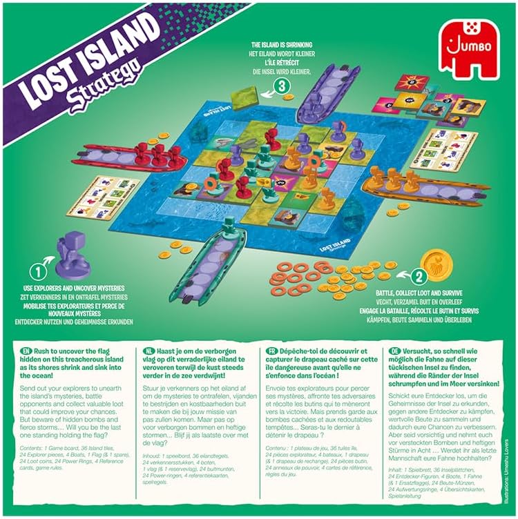 Jumbo Stratego Lost Island Spielaufbau
