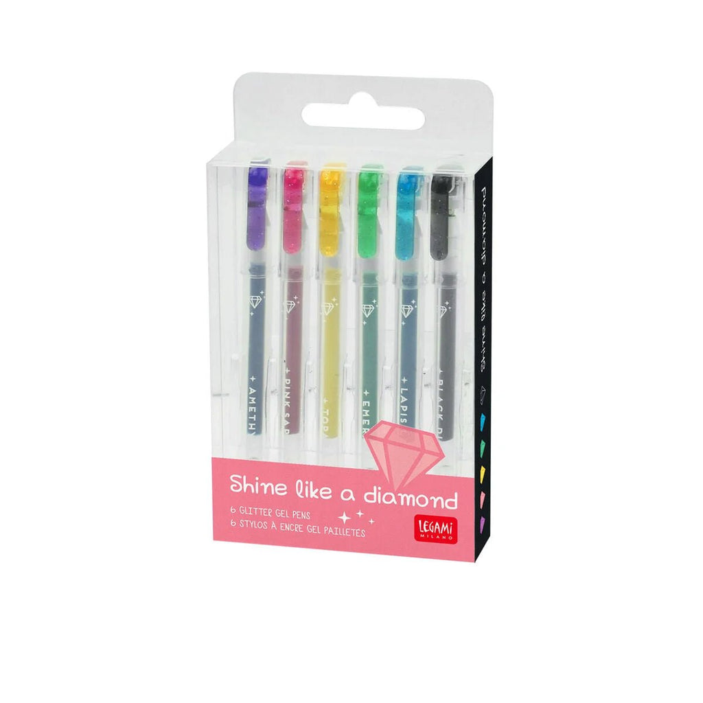 Glitzernde Gelstifte Set von Legami mit 1mm Spitze