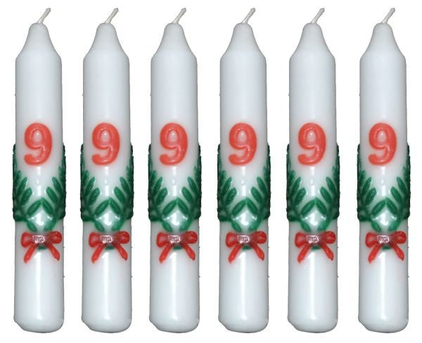 Geburtstagskerze Zahl 9 – farbenfrohe Deko