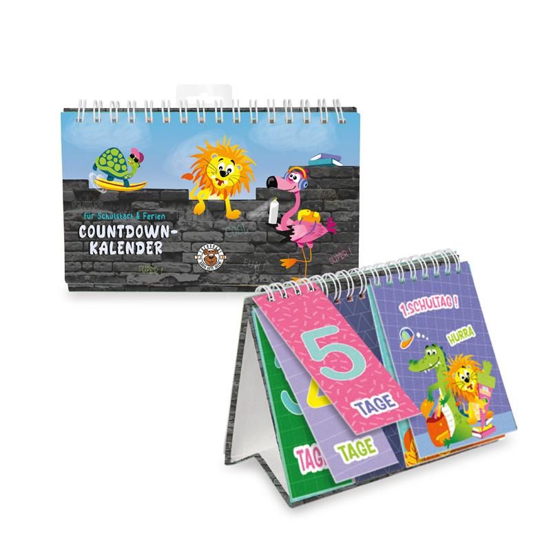 Trendhaus Countdown-Zähler Tischkalender Schulstart ab 4 Jahren