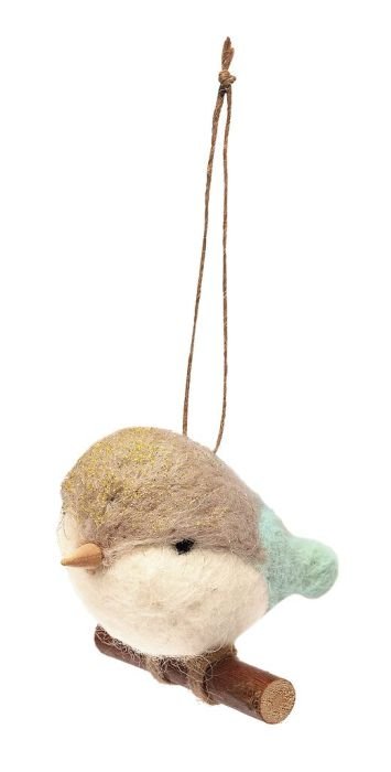 Filzanhänger Vogel mit Glitzer moses Weihnachtsdeko
