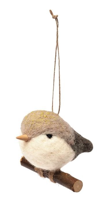 Anhänger Vögelchen Glitzer Filz Geschenkidee
