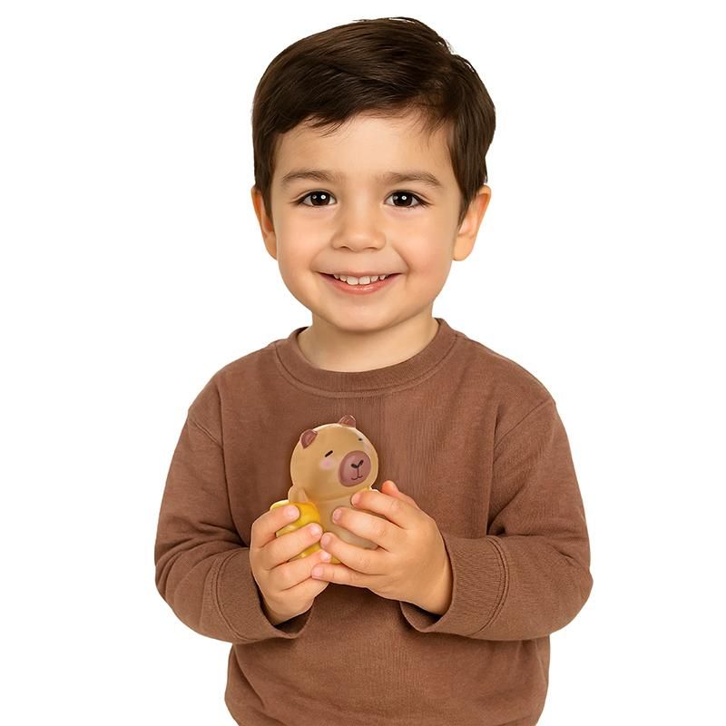 Weiche Capybara Squeeze-Figur Popcorn Design
