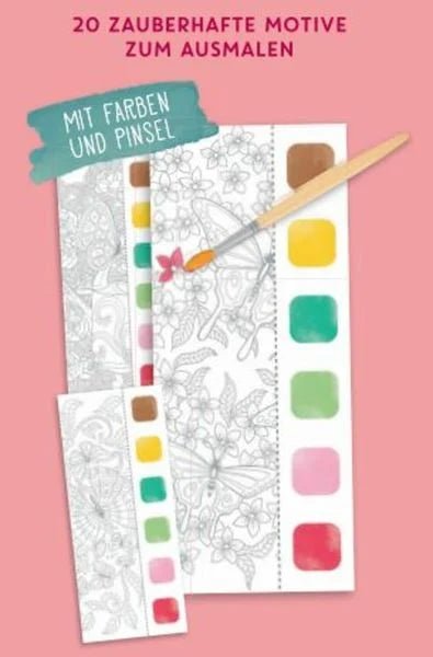 Kreatives Malset Aquarell Schmetterlinge 20 Seiten Block