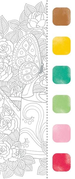 Kreativ-Set Schmetterlinge Aquarellfarben Block