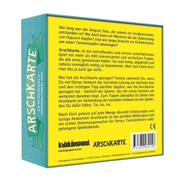 Wer hat die Arschkarte gezogen Kartenspiel Mitbringspiel
