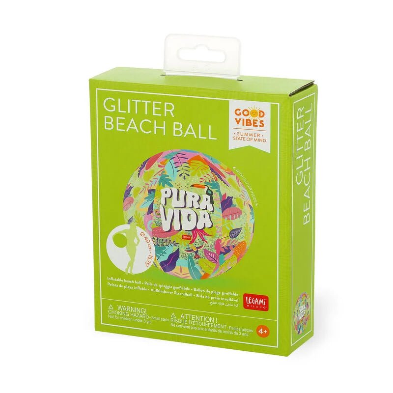 Legami Strandball Glitter tropisches Pura Vida Design