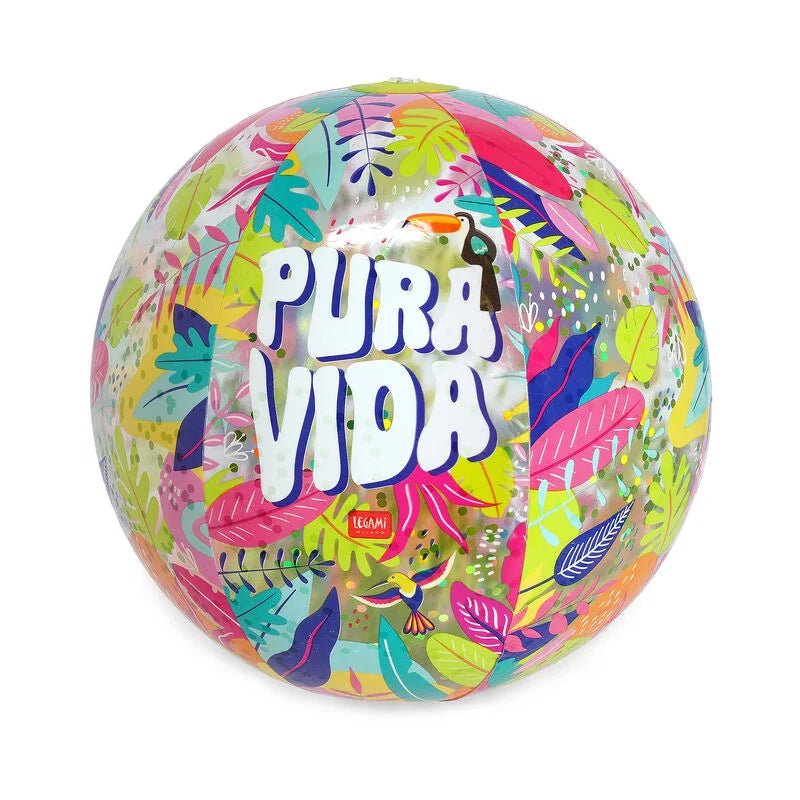 Legami Aufblasbarer Strandball Glitter Pura Vida 40 cm