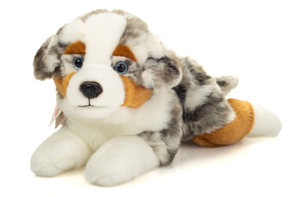 Australian Shepherd liegend 40 cm Plüschhund ab 18 Monaten
