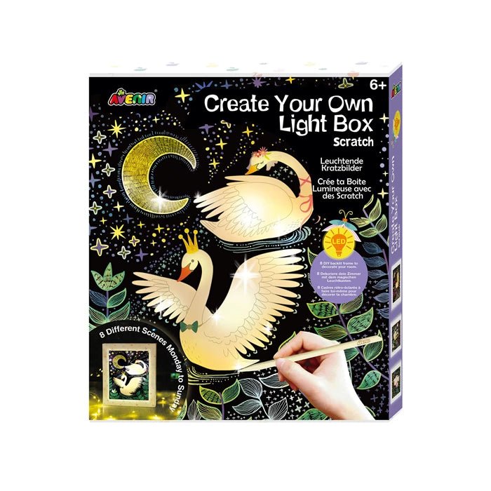 Avenir Leuchtende Kratzbilder – Kreativset mit Leuchtkasten
