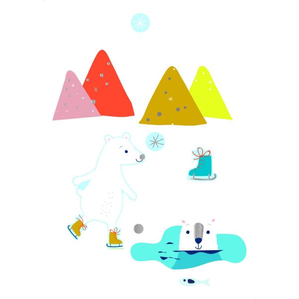 Sticker Pocket Polar mit 20 bunten Winterstickern für kreative Bastelideen
