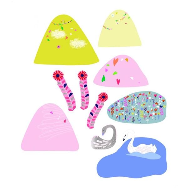 Avenir Unicorn Sticker Pack mit farbenreichen Einhornmotiven für glatte Oberflächen
