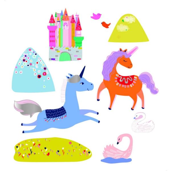 Unicorn Sticker Set von Avenir mit 20 magischen Motiven ideal für Notizbuch und Deko
