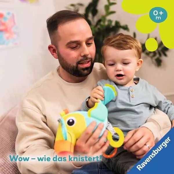 Babyspielzeug Tukan mit Clip zum Befestigen Ravensburger
