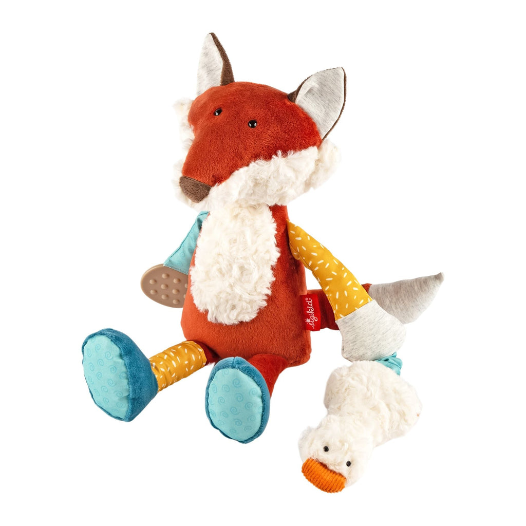 Baby Aktiv‑Fuchs PlayQ Vibrationsrassel Rassel Quietsche Knisterfolie