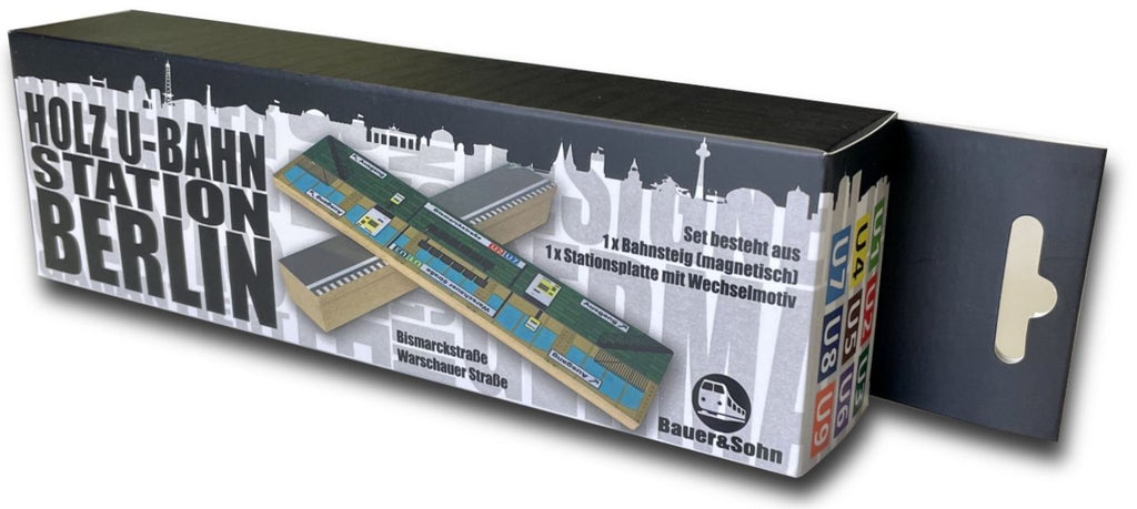 Bahn - Holz U - Bahn Station Berlin Bismarckstraße / Warschauer Straße - Bauer & Sohn