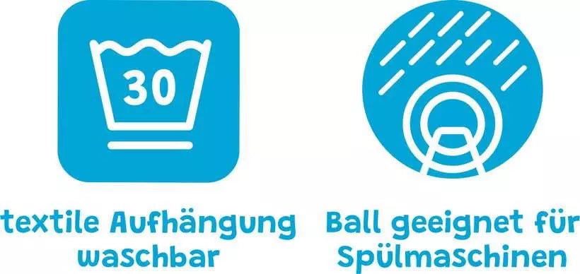 baliba Clip and Go Baby Greifspielzeug Silikon grün