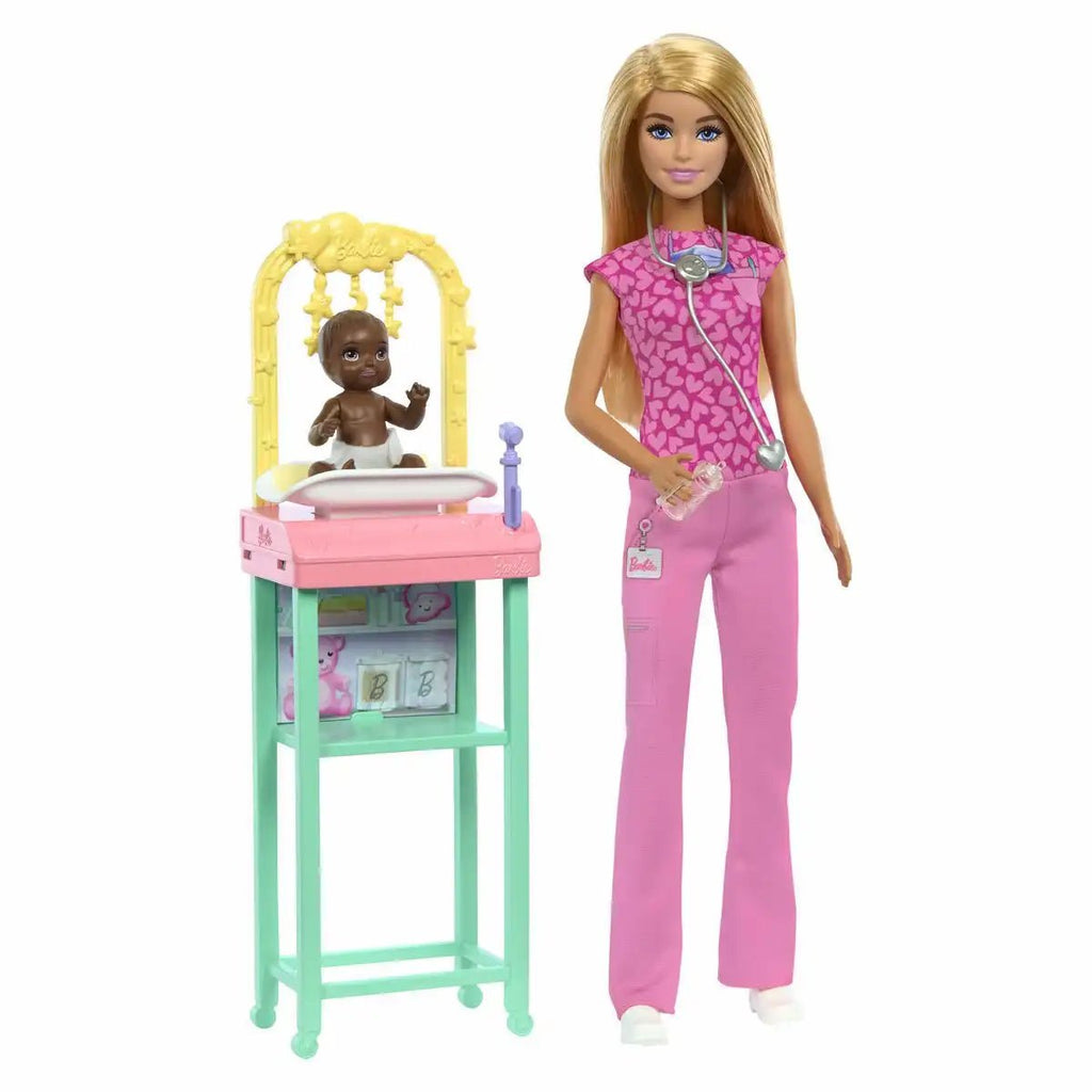 Barbie Kinderärztin mit Baby und Arztzubehör im Spielset