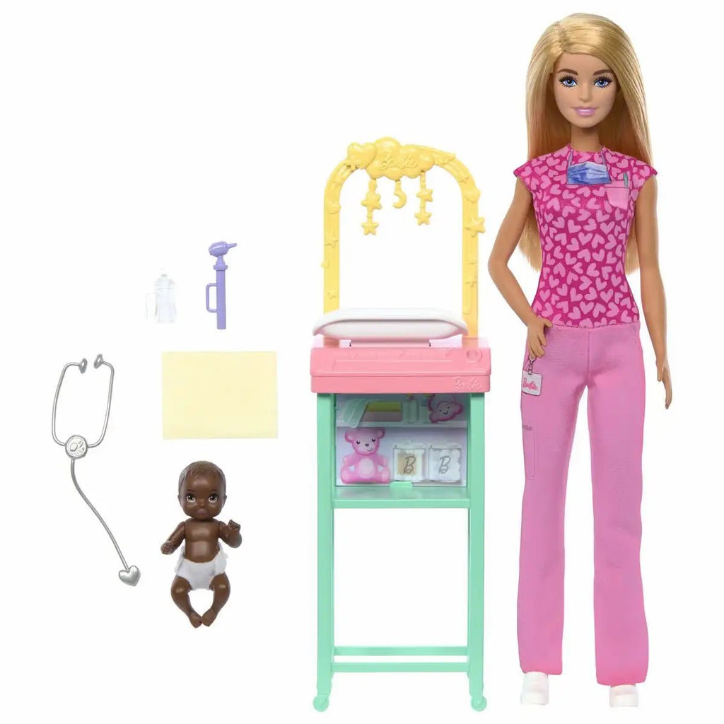 Barbie Karrierenset als Babyärztin mit rosa Kittel