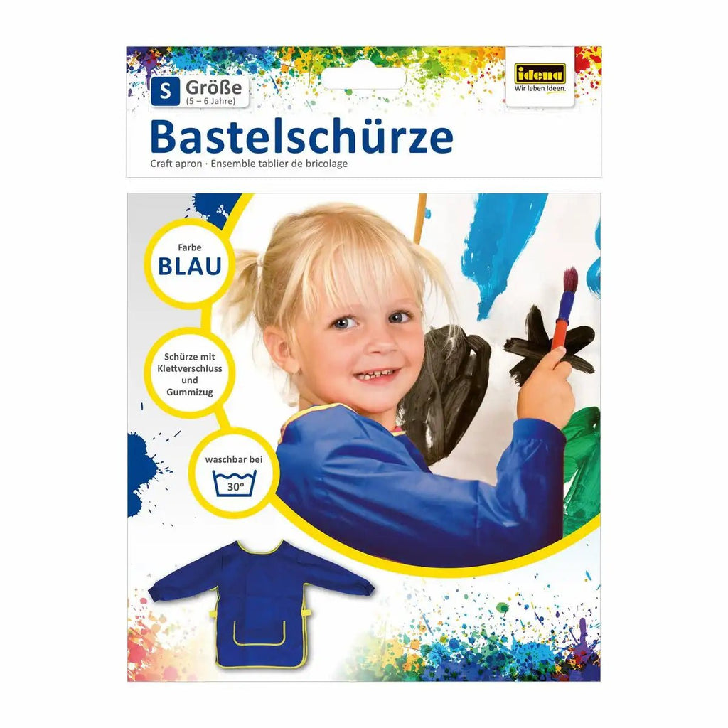 Bastelschürze blau Idena für Kinder ab 5 Jahren
