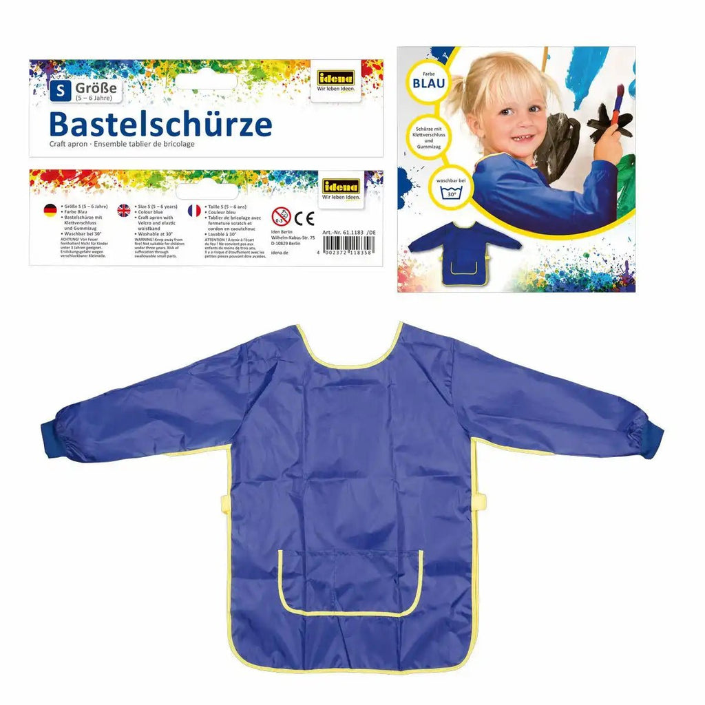 Blaue Bastelschürze Kinder 5–6 Jahre Idena
