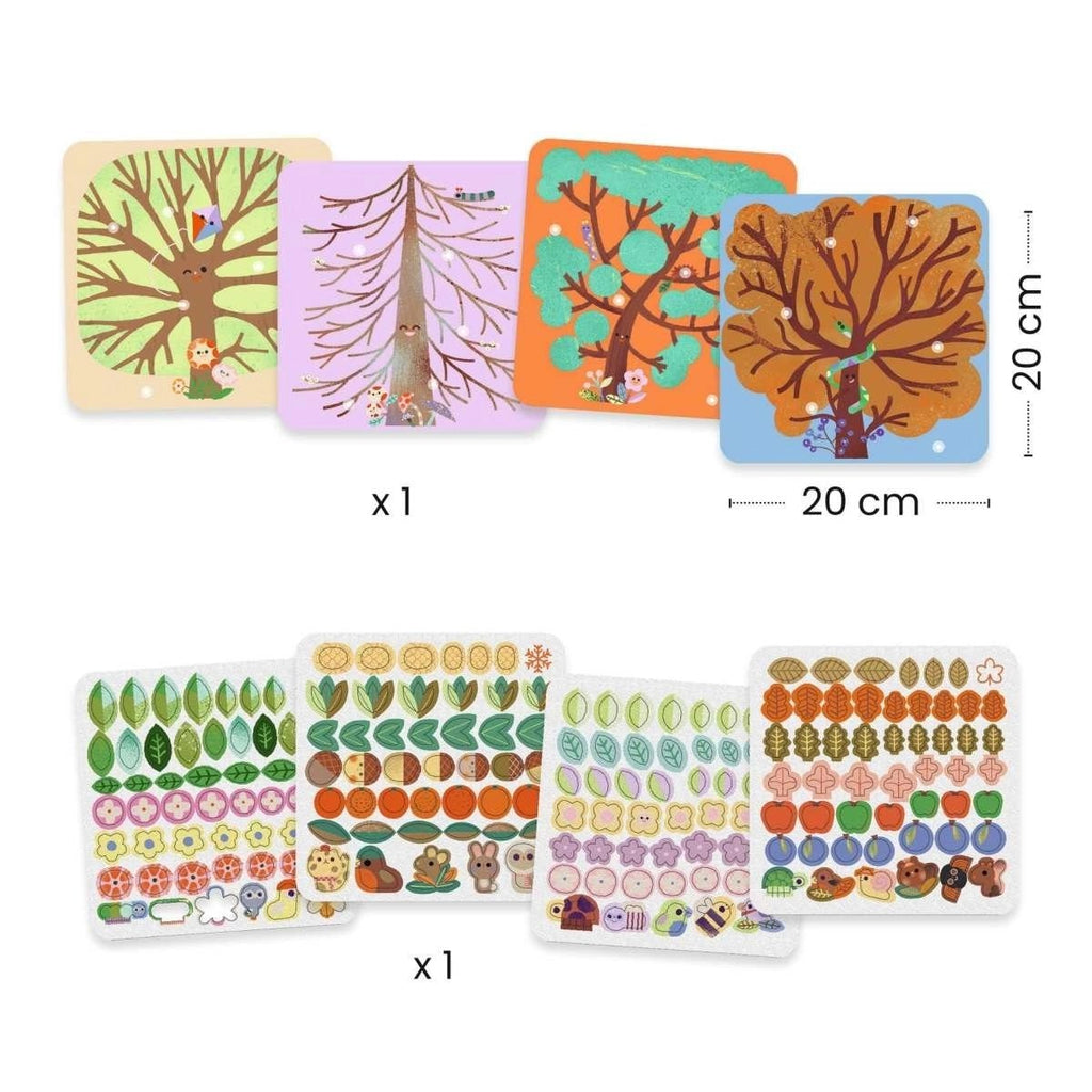 Djeco Bastelpackung 3-6 Jahreszeiten Kreativset Kinder Feinmotorik
