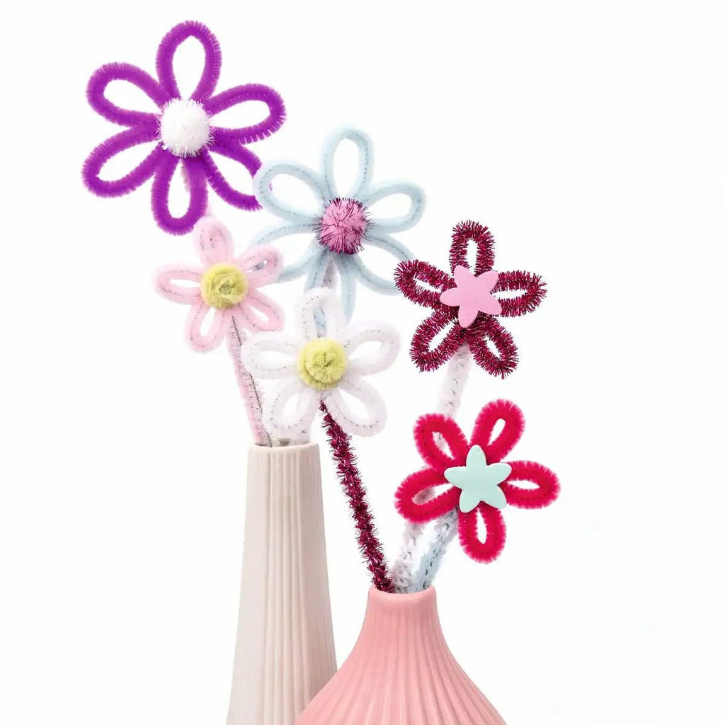 Chenilledraht Bastelset Unicorn mit Pompons und Schmucksteinen
