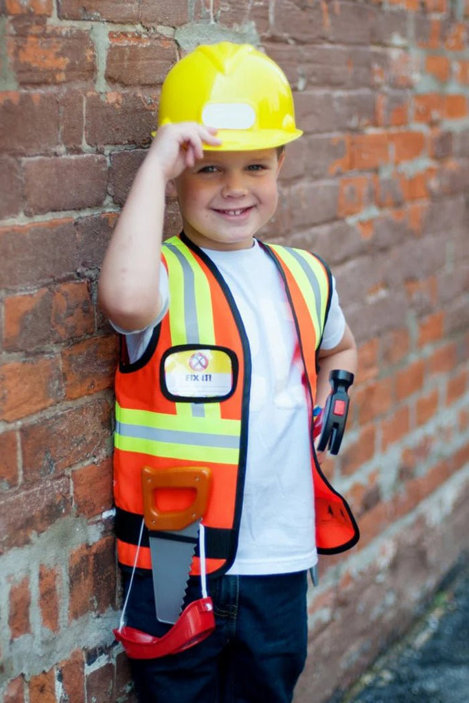 Bauarbeiter - Kostüm mit Zubehör (5 - 6 Jahre) - Great Pretenders